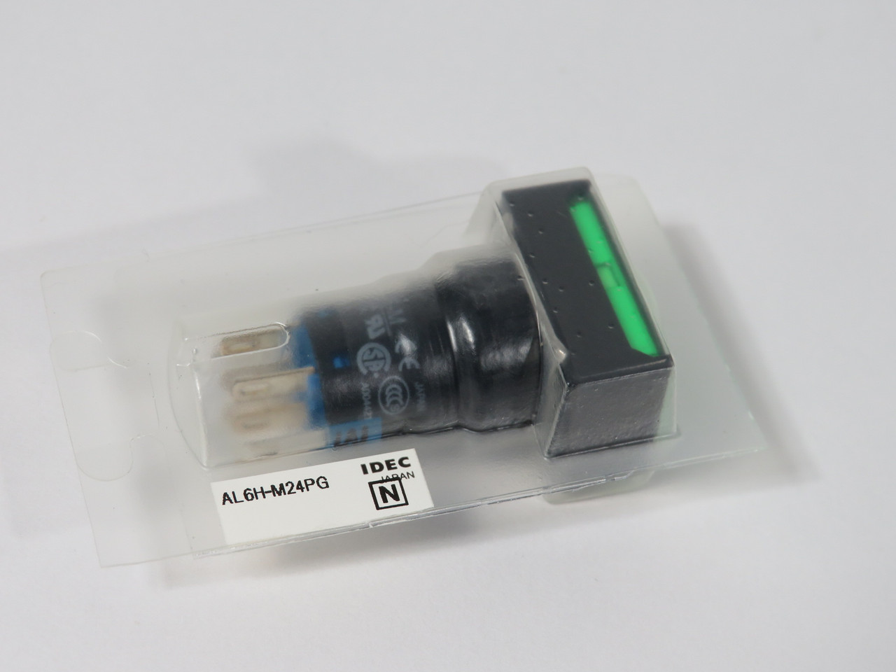 IDEC AL6H-M24P-G 16mm Illuminated Push Button 24VDC Green Lens NOP