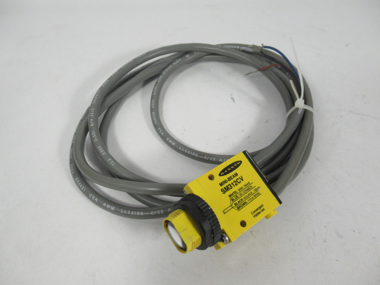 Banner 25621 SM312CV Mini-Beam Photoelectric Sensor 10-30VDC 2m *COS WEAR* USED