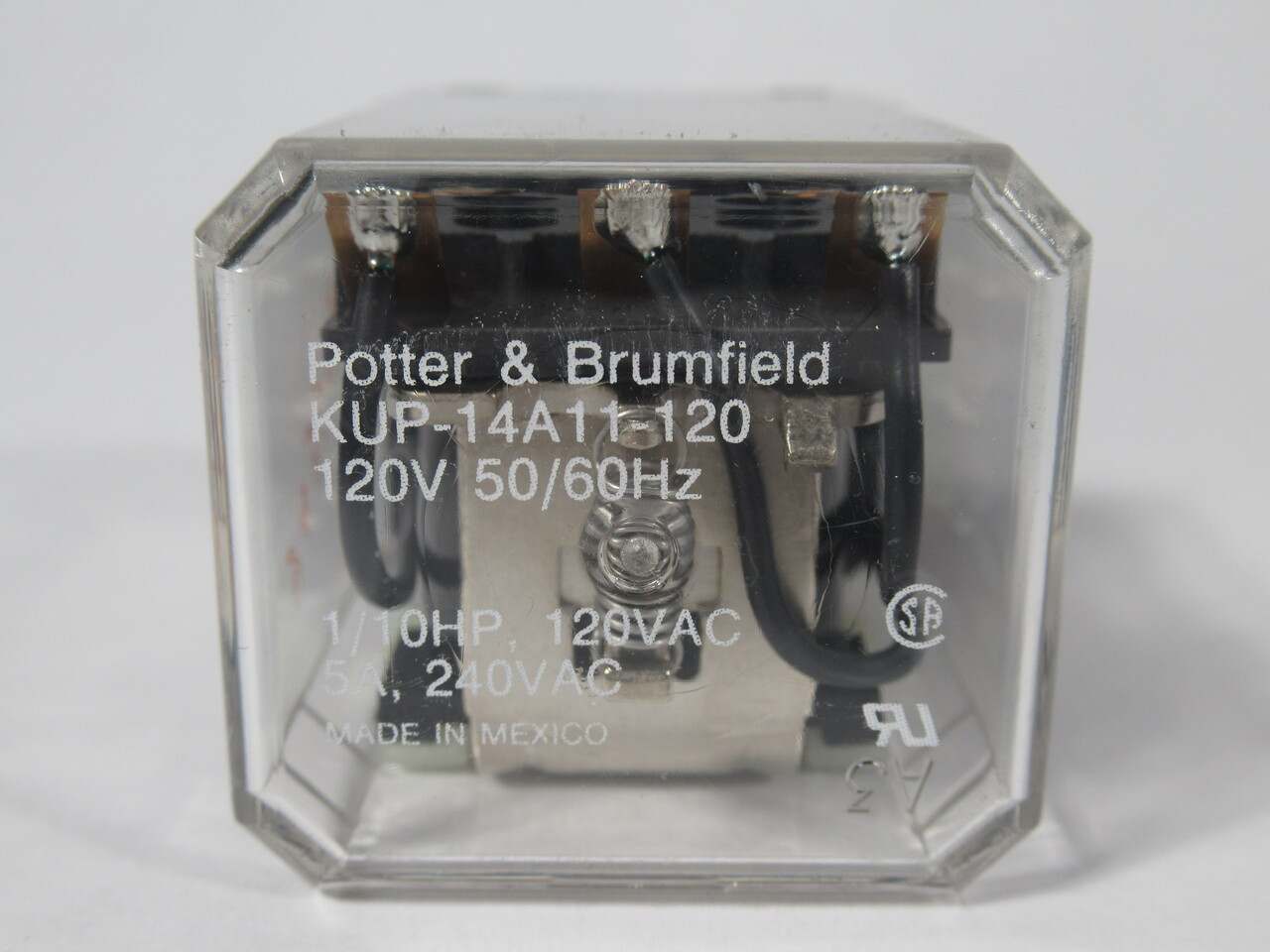 Potter & Brumfield KUP-14A11-120 Plug-In Relay 120V 5A@240V 11-Blade BOX DMG NEW