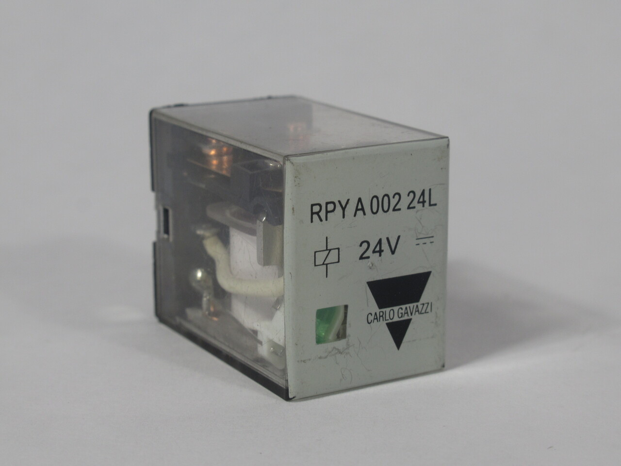 Carlo Gavazzi RPY-A-002-24L Plug-In Relay 24VDC 10A@250VAC/30VDC 8-Blade USED