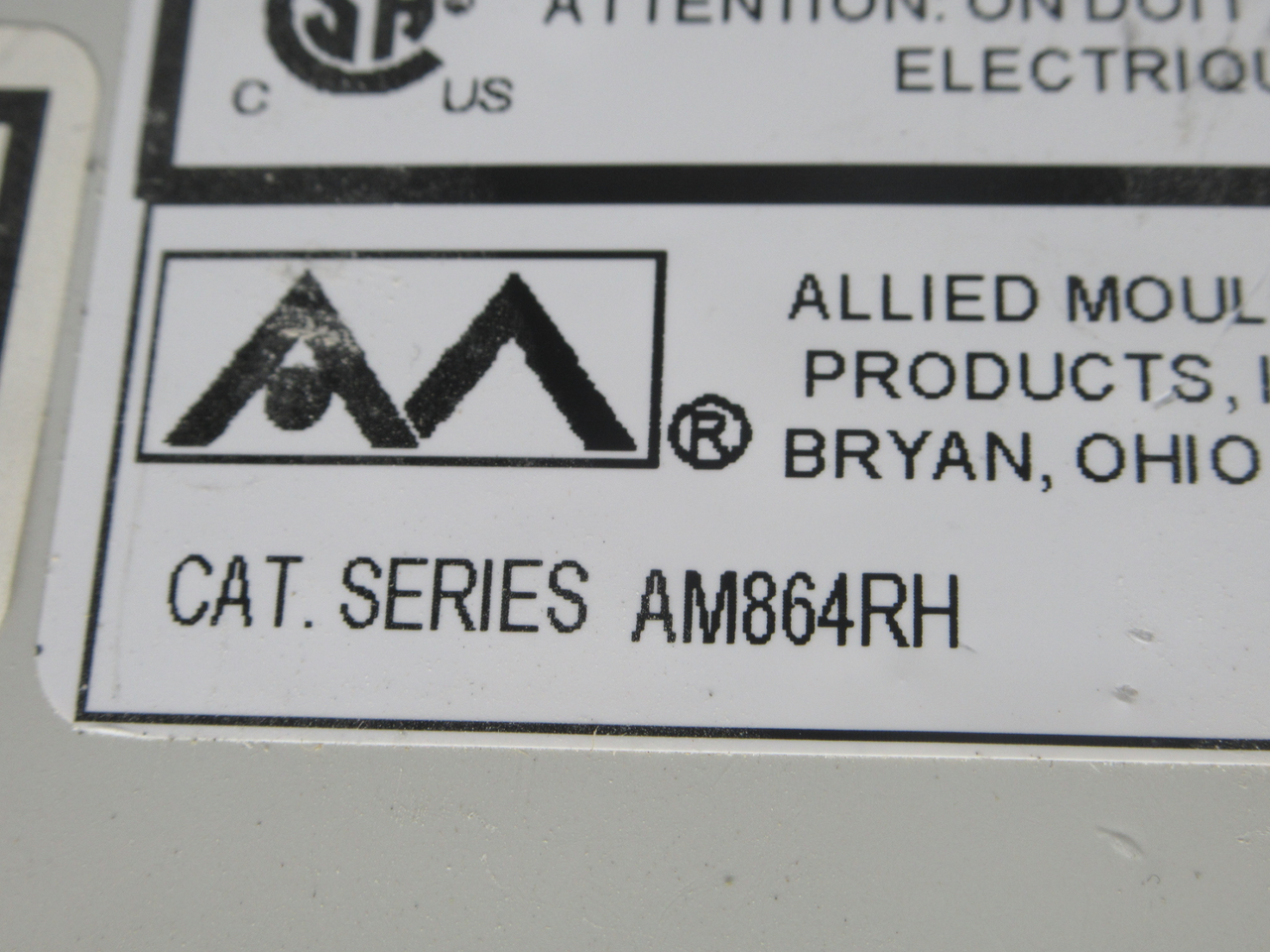 Allied Moulded Products AM864RH Wall Mount Enclosure 8x6x4" SHELF WEAR NOP