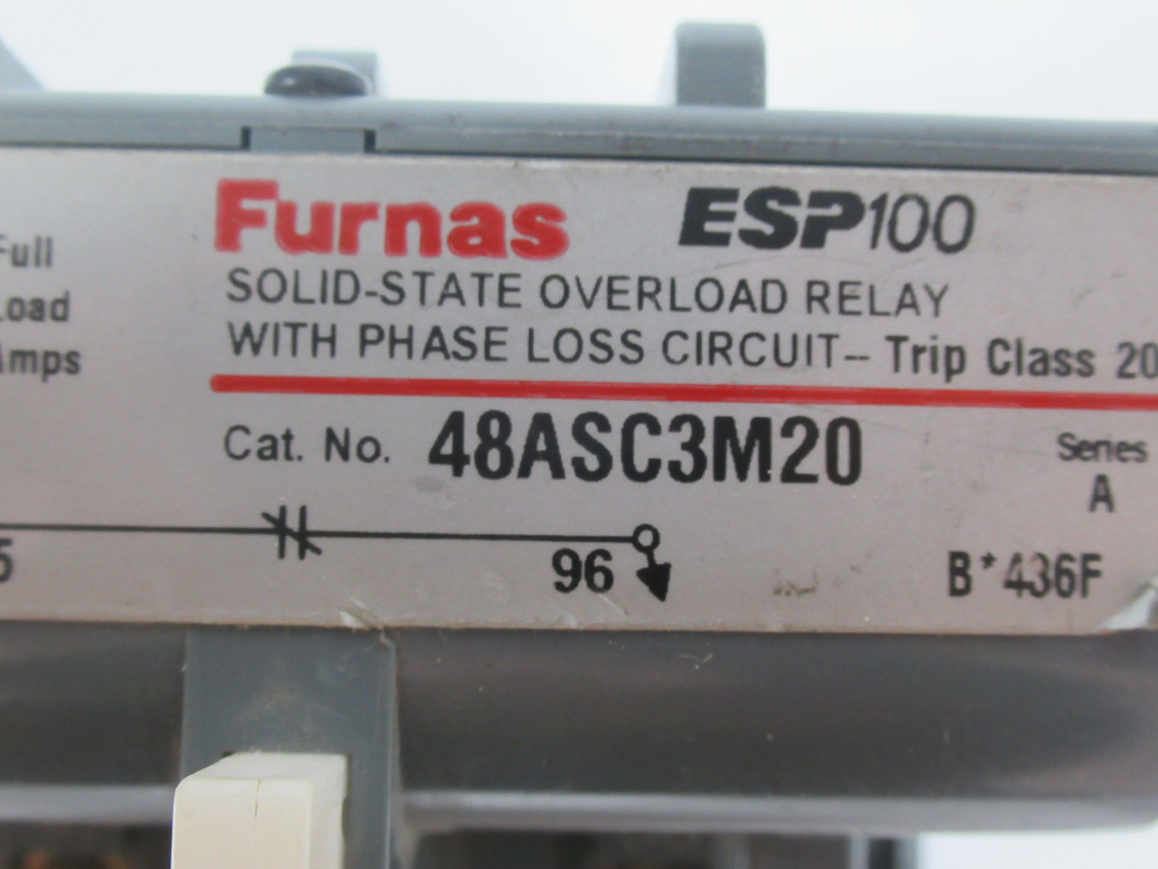 Furnas 48ASC3M20 Solid State Overload Relay 3-6A 600VAC 50/60Hz Ser.A USED