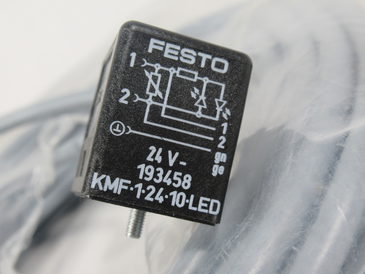Festo 193458 KMF-1-24-10-LED Plug Socket w/ Cable 10m Length *RIPPED BAG* NWB