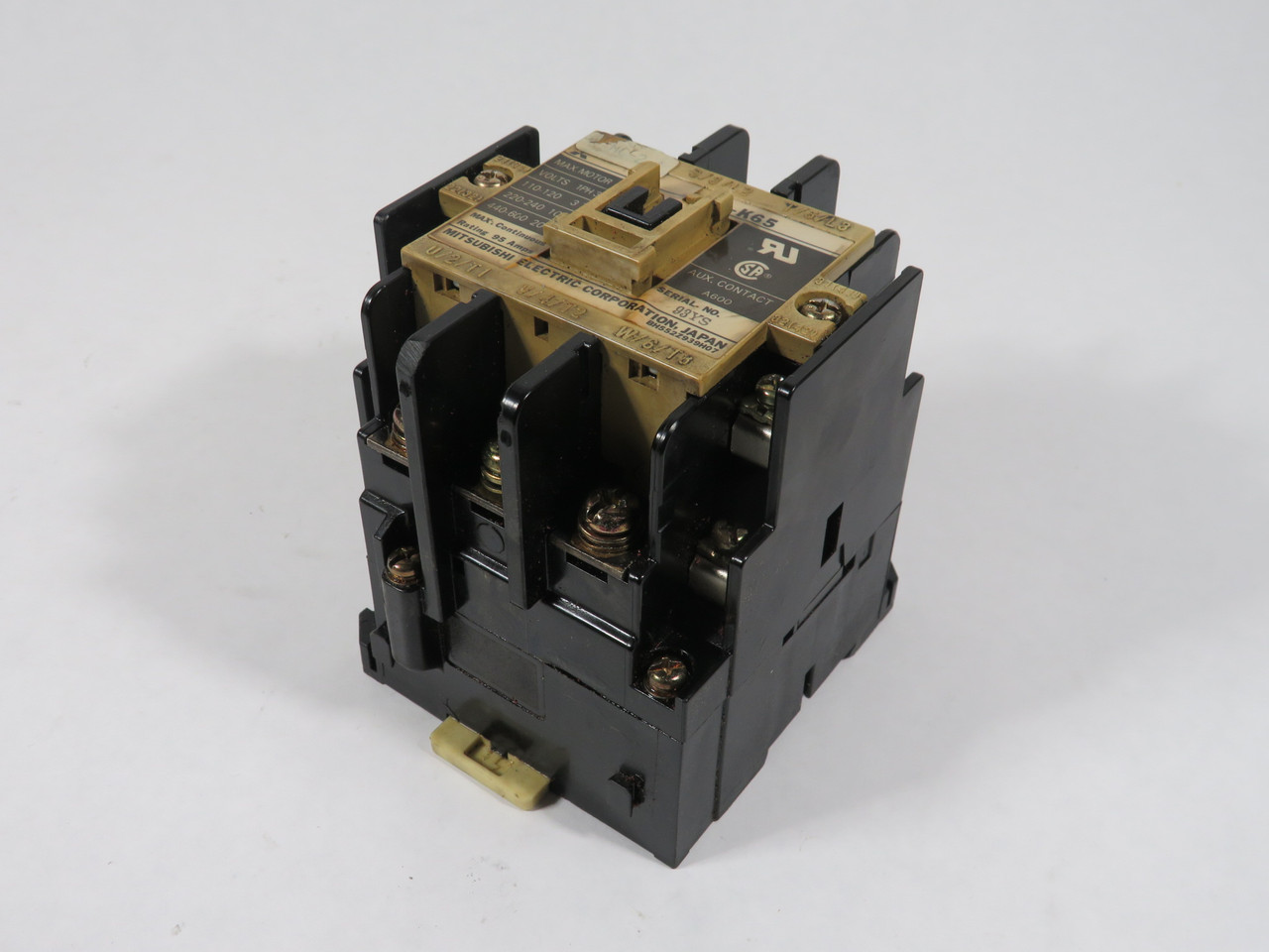 Mitsubishi S-K65-AC100V Contactor 100-127VAC 95A 3Ph 2NO/NC USED