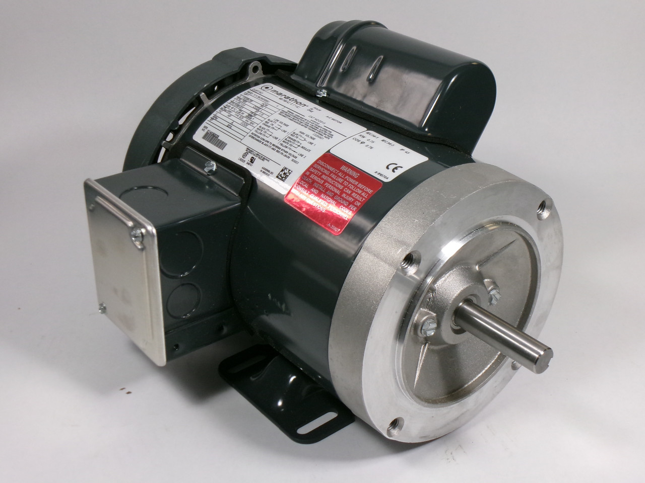 Marathon 1HP 3450RPM 115/208-230V 56C TEFC 1Ph 11.2/5.7-5.6A 60Hz SHELF WEAR NOP