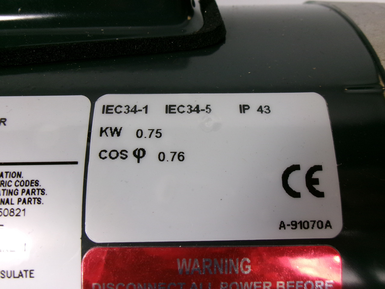 Marathon 1HP 3450RPM 115/208-230V 56C TEFC 1Ph 11.2/5.7-5.6A 60Hz SHELF WEAR NOP