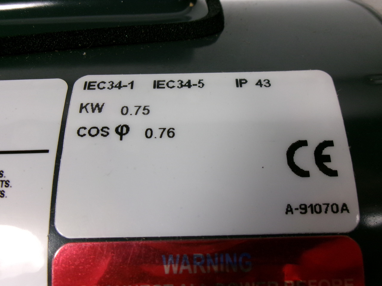 Marathon 1HP 3450RPM 115/208-230V 56C TEFC 1Ph 11.2/5.7-5.6A 60Hz C/W Key NOP
