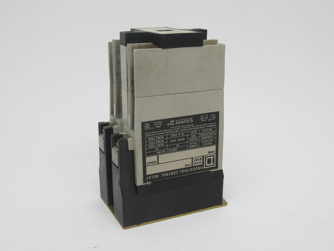Square D 8501XO60V02 Form 9609 Control Relay 110V@50Hz 120V@60Hz USED