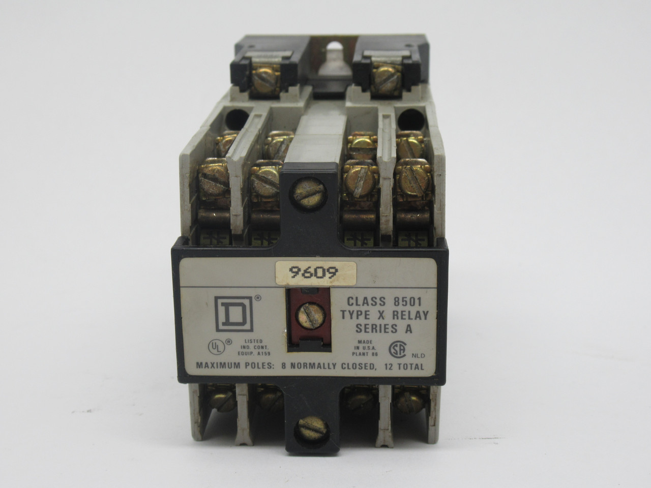 Square D 8501XO60V02 Form 9609 Control Relay 110V@50Hz 120V@60Hz USED