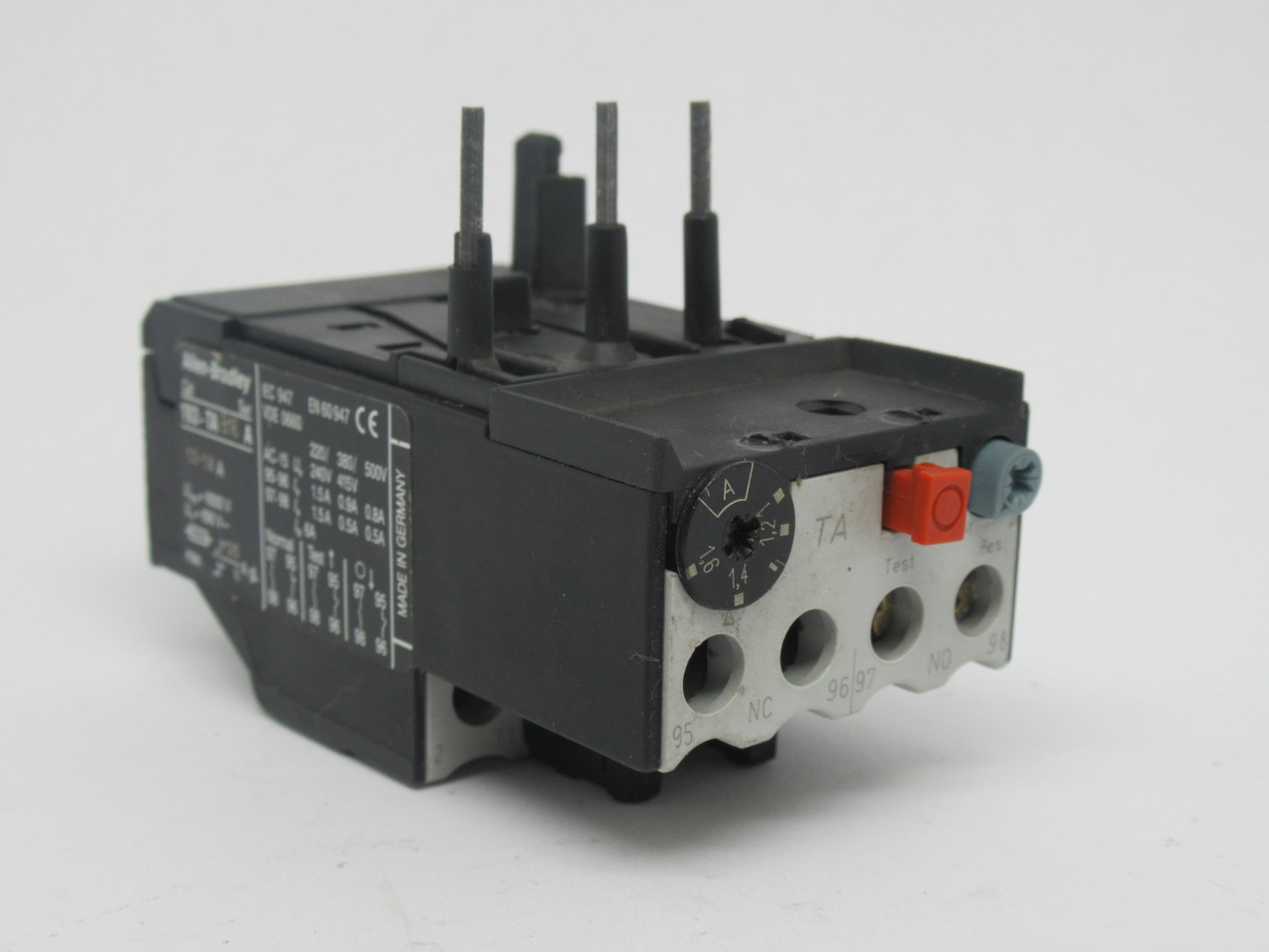 Allen-Bradley 193-TAB16 Bimetallic Overload Relay 1-1.6A Ser.A *STAINED* USED