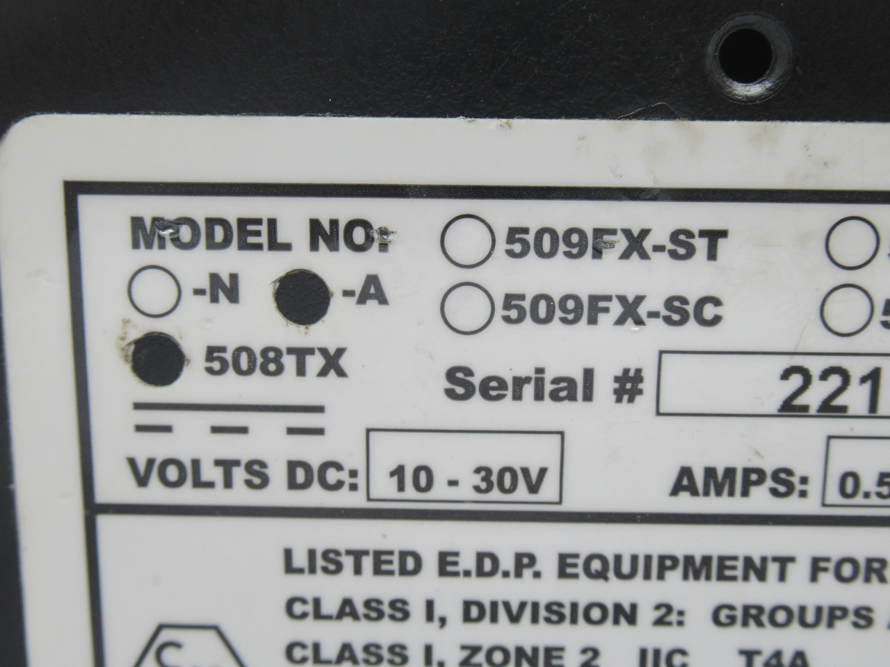 N-Tron 508TX-A 8-Port Industrial Ethernet Switch 10-30VDC MISSING CONNECTOR USED