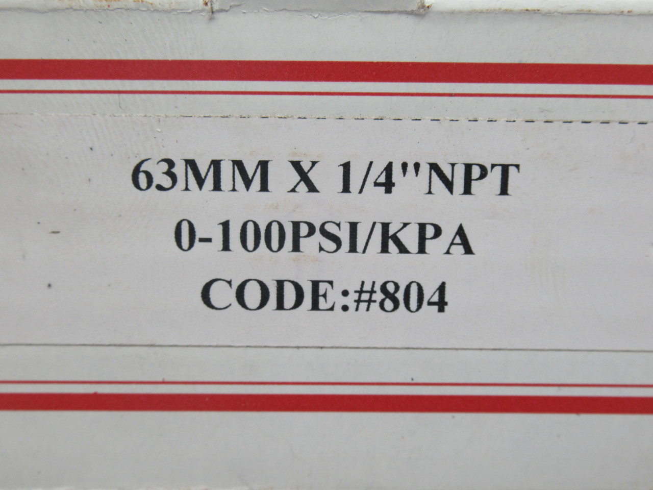 Winters 804 Liquid Filled Pressure Gauge 0-100PSI/0-700KPA SHELF WEAR NEW