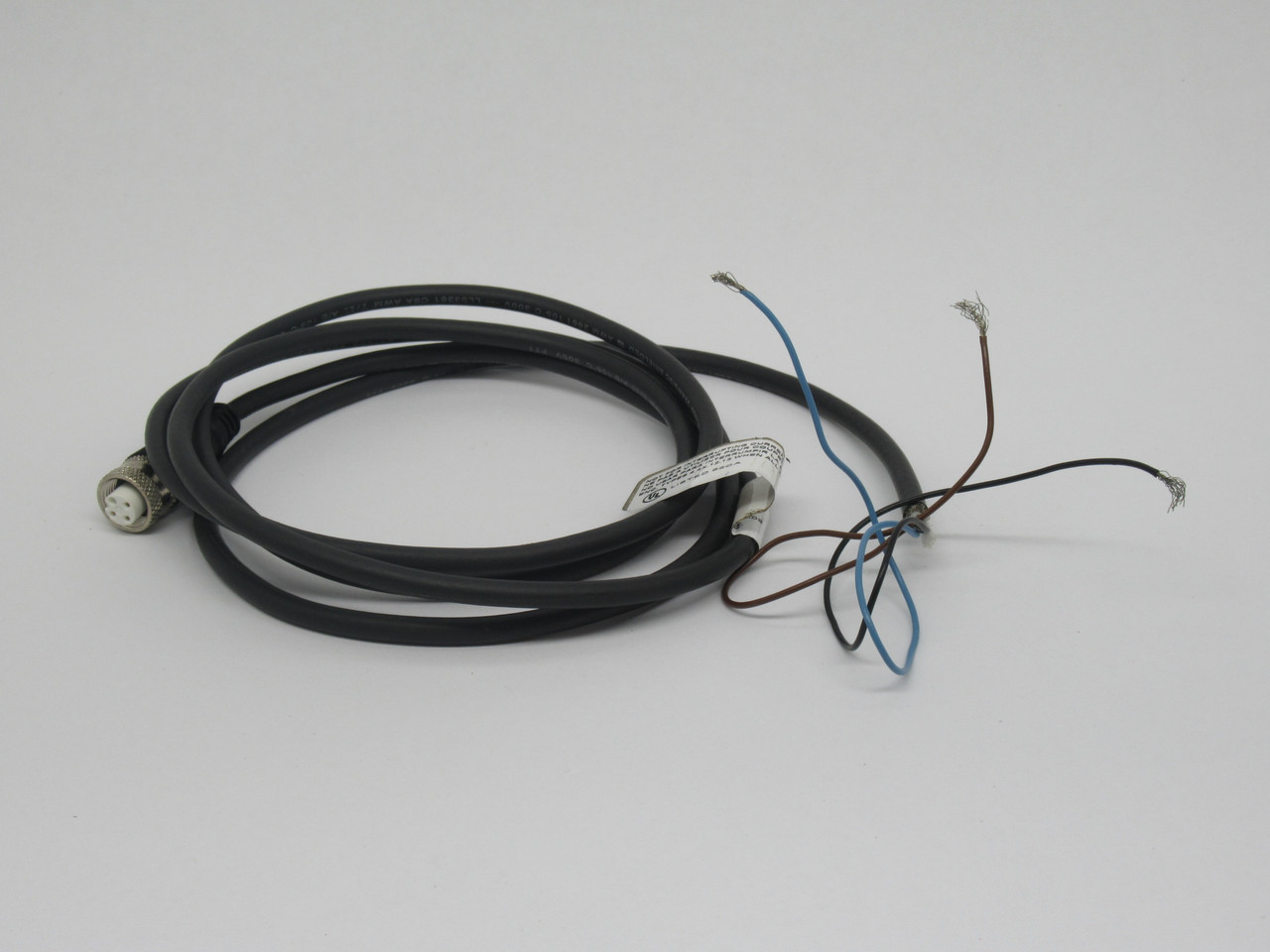 Hubbell MCMS1312 Female Straight Plug Cable 3-Pole 2m *Cut to 1.5m* USED