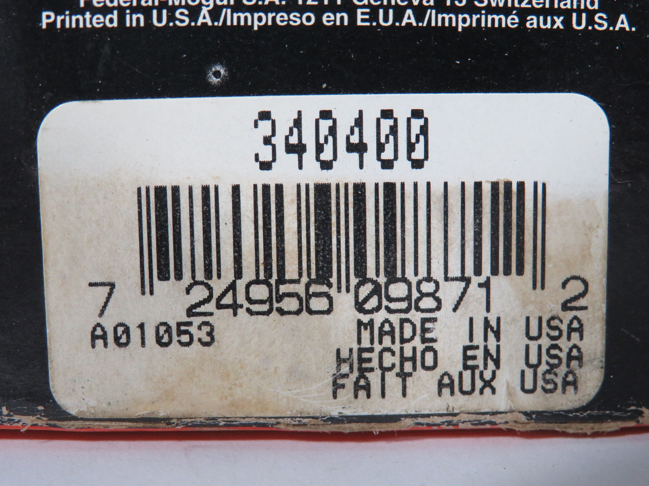 Federal Mogul/National 340400 Oil Seal 2.258"OD 1.750"ID 0.250"W *DMG BOX* NEW