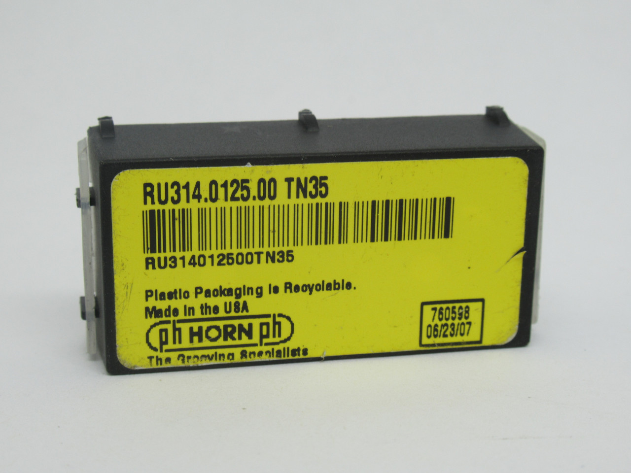 Paul Horn RU314.0125.00 TN35 Groove Milling Insert 0.125" W 0.197" D 2-Pack NEW