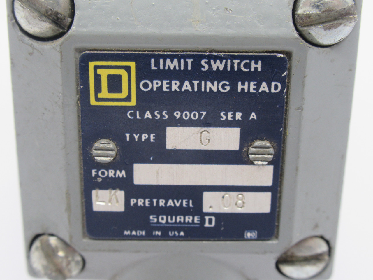 Square D 9007-C54G Ser.A Heavy Duty Limit Switch Type G Head SHELF WEAR USED