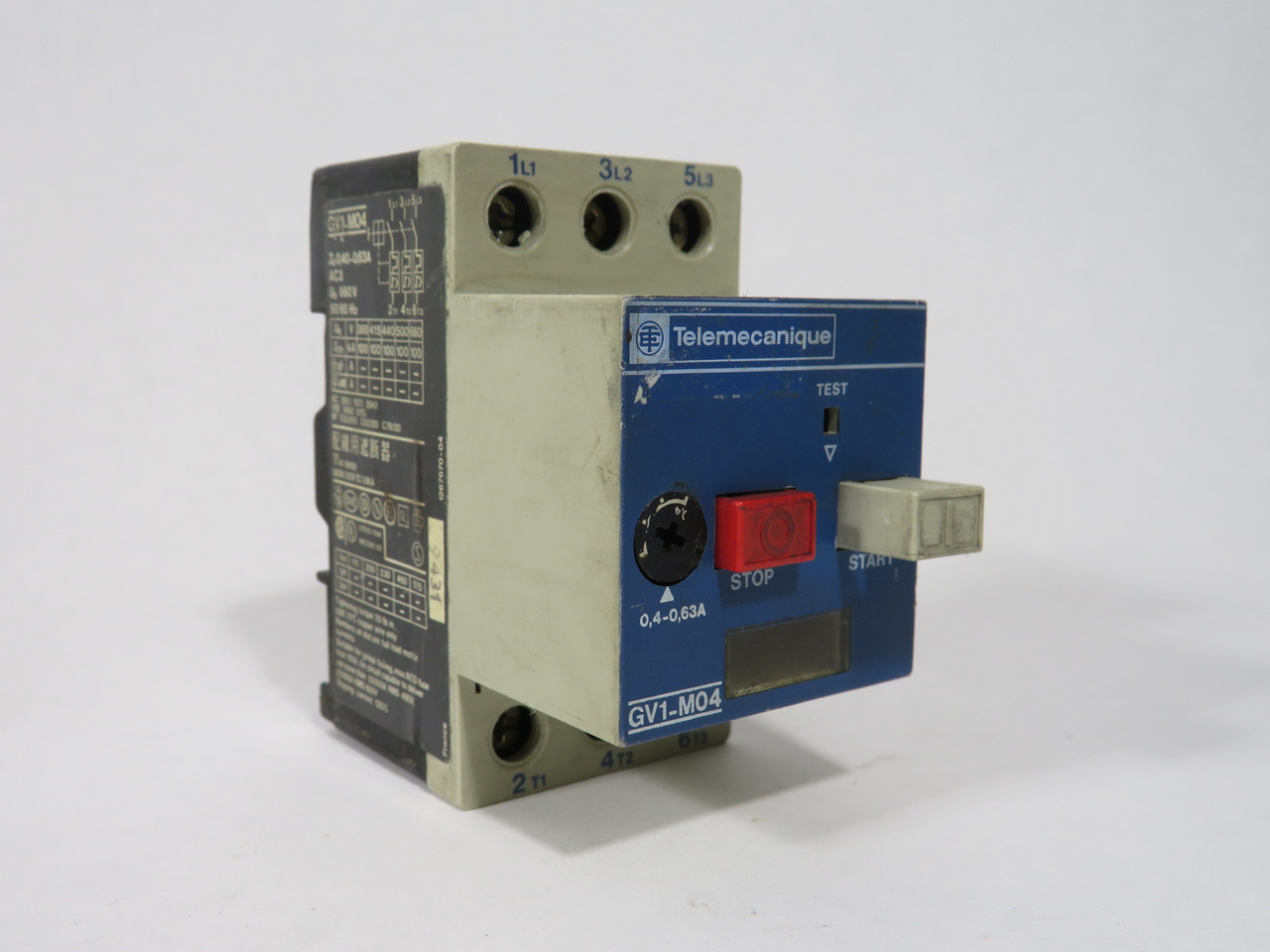 Telemecanique GV1-M04 Manual Starter 0.4-0.63A 660V 3P USED