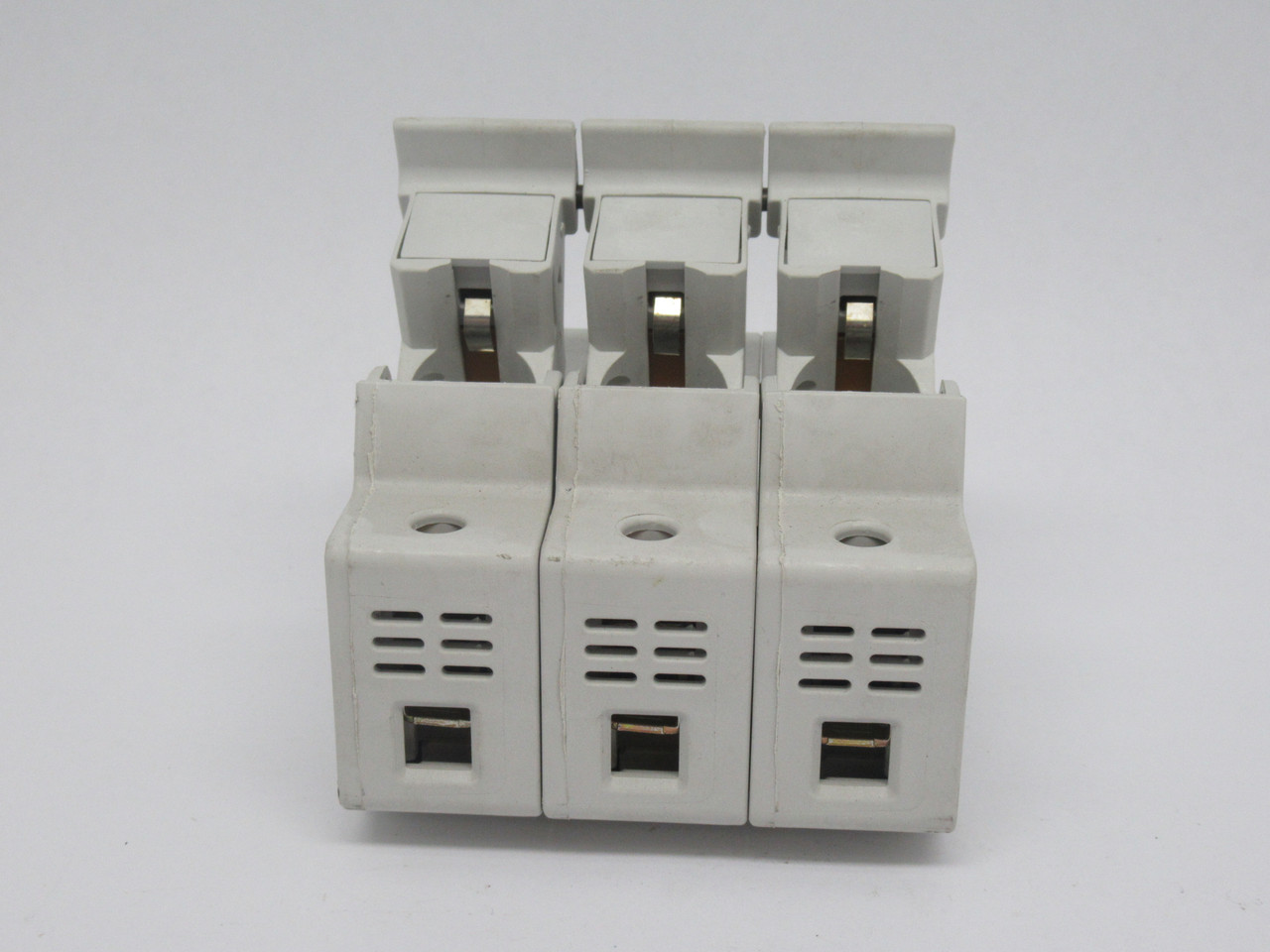 Ferraz Shawmut US3J3I Fuse Block w/ Indicator 30A 600V 3-Pole *LOT OF 2* USED