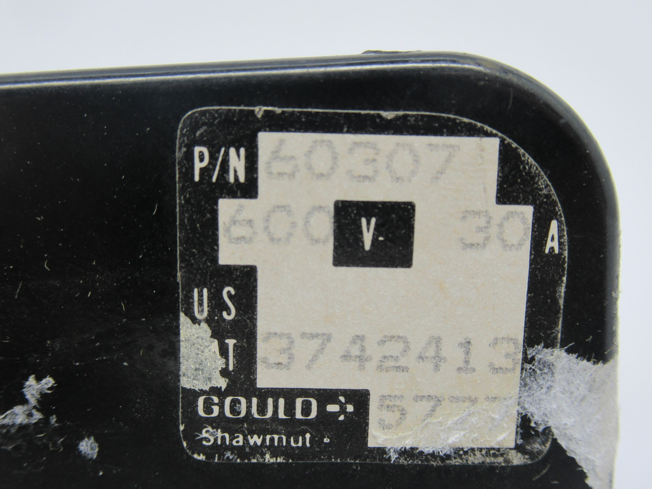 Gould Shawmut 60307 Old Style Fuse Block 30A 600V 2-Pole USED