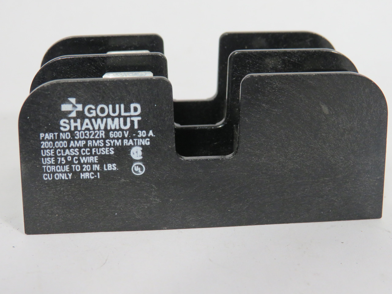 Gould Shawmut 30322R Fuse Holder 30A 600V 2P USED