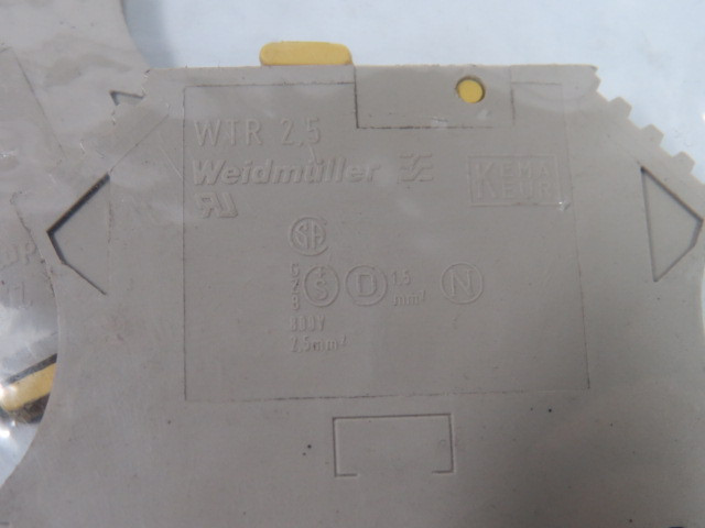 Weidmuller WTR-2.5 Terminal Block 2.5mm 500V Lot of 3 BEIGE USED
