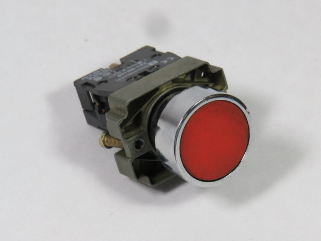 Telemecanique XB2BA42 Push Button 1NC Red Flush Head Old Style USED