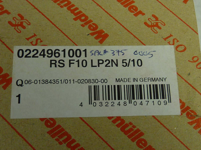 Weidmuller RS F10 LP2N 5/10 Interface ! NIB !