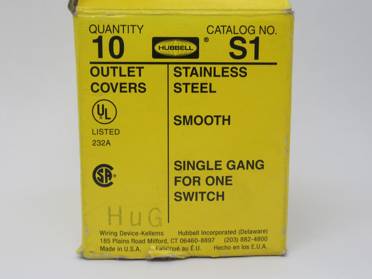 Hubbell S1 Single Gang Toggle Switch Wall Plate 10-Pack  ! NEW !