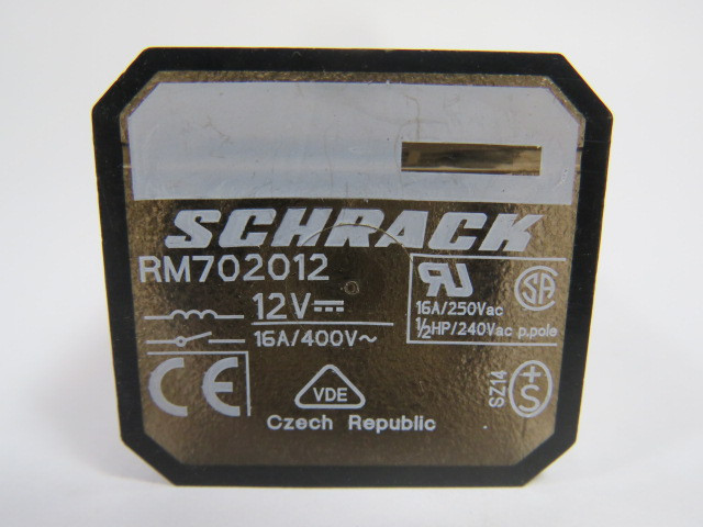 Schrack RM702012 Relay 16 Amp 400 Volt Coil: 12 Volt USED