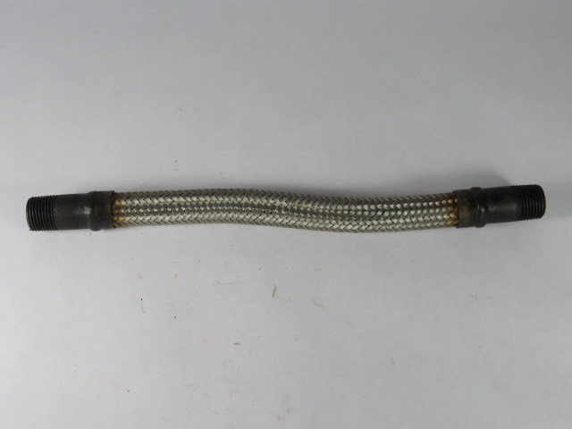 Generic SSTT0050 Flexible Braided Hose 1/2" NPT 12" L USED