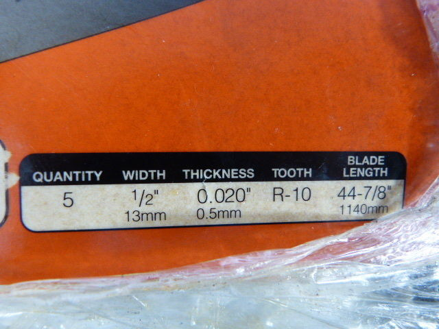 Milford PB13-0.5-R-1140-5P Super Cobalt Band Saw Blades Lot of 5 ! NWB !