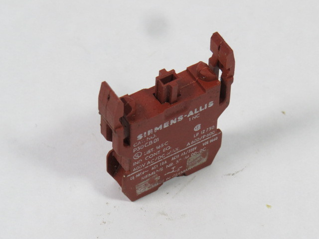 Siemens-Allis P30CB01 Contact Block 1NC USED