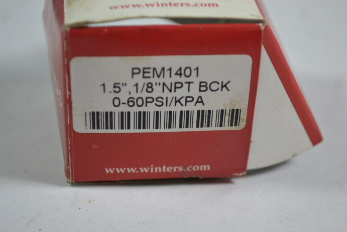 Winters PEM1401 Pressure Gauge 1-1/2" 1/8NPT 0-160psi ! NEW !
