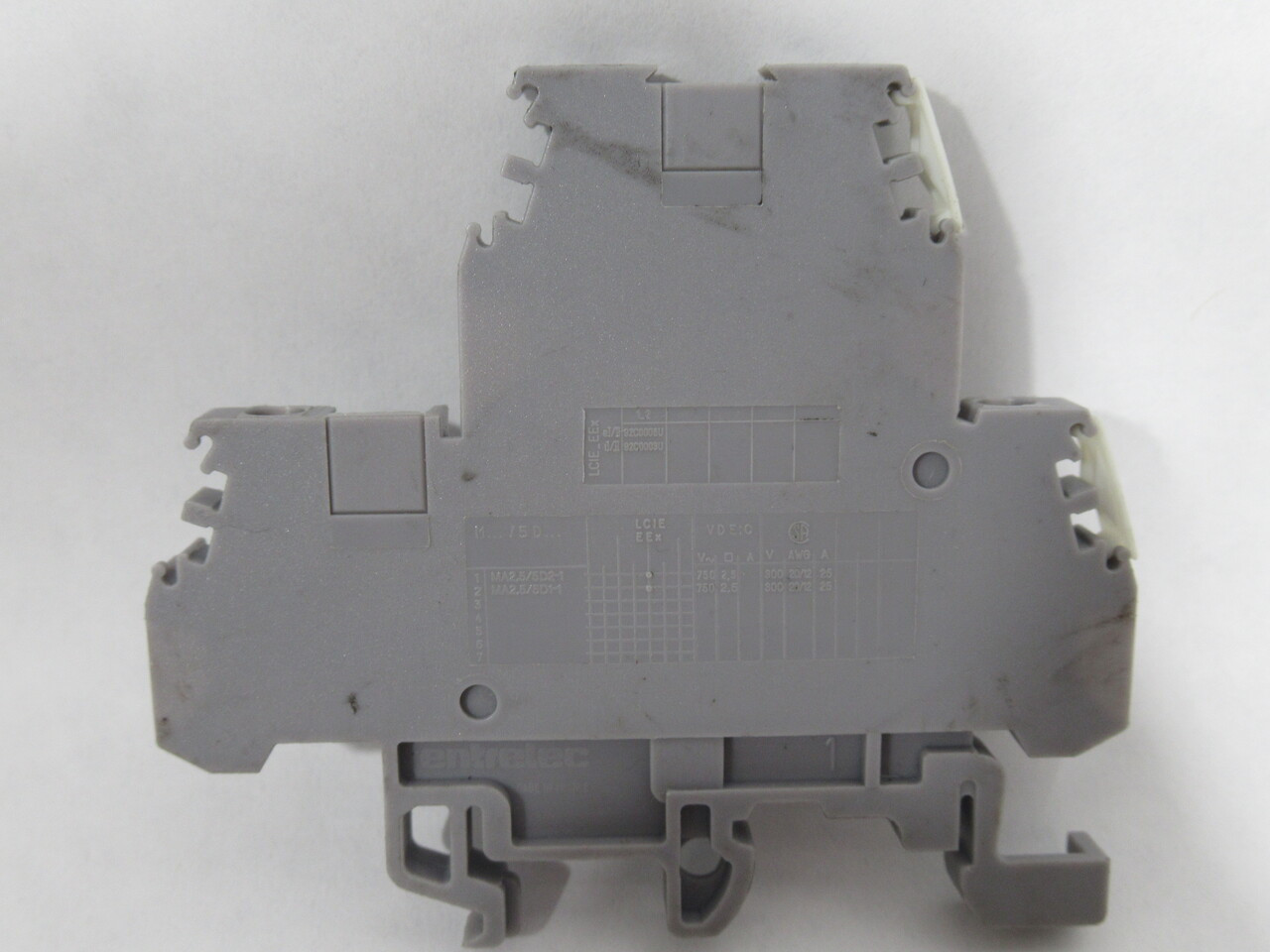 Entrelec MA2.5/5D2-1 Terminal Block Lot of 20 GREY USED