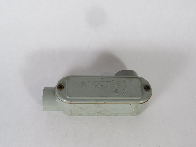 Canlet LR-3/4 Conduit Body Type LR 3/4" NPT 2-Hole USED