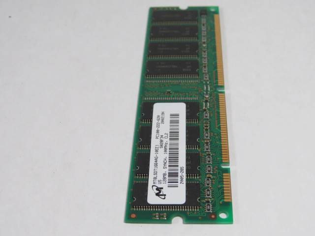 Micron MT8LSDT1664AG-10EE1 SDRAM 168-Pin PC-100 128MB 3.3V USED