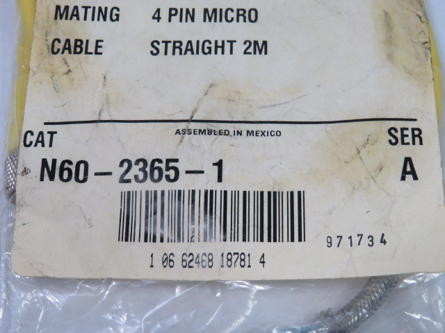 Allen-Bradley N60-2365-1 4 Pin Micro Straight Cable Ser. A NWB
