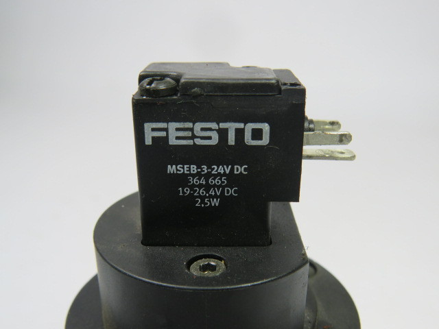 Festo 172959 HEE-D-MIDI-24 On-Off Valve With O-Ring 24VDC 2.5-16 bar USED