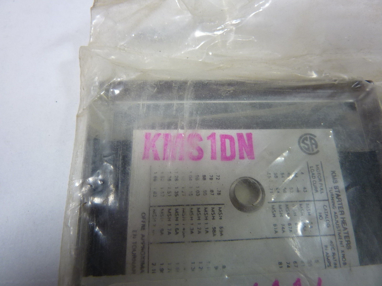 Moeller KMS1DN Switch Plate Stainless Steel ! NEW !