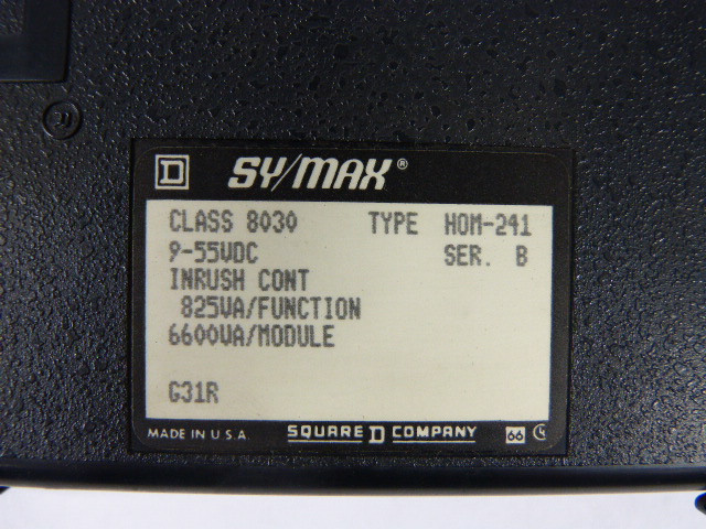 Square D Symax HOM-241 Series B Output Module 8-Function 9-55VDC USED