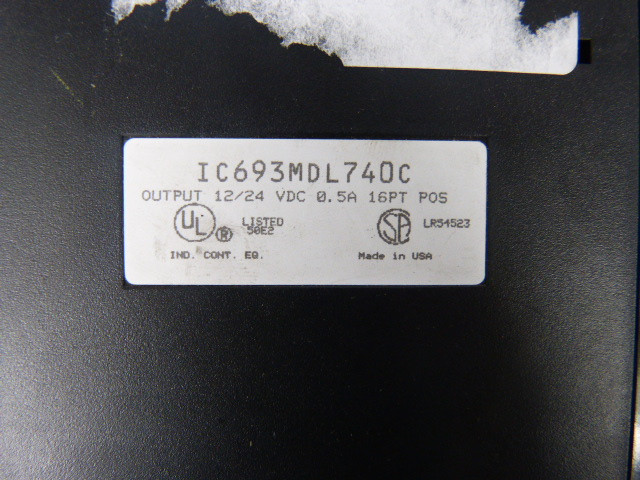 GE Fanuc IC693MDL740C Output Module 16pt 12/24VDC 0.5A *Missing Door* USED