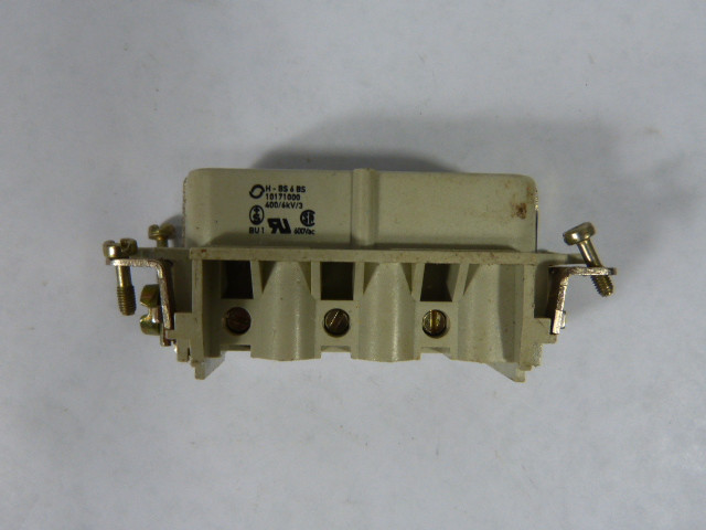 Harting H-BS-6-BS 10171000 Female Power Connector 600VAC 6KV USED
