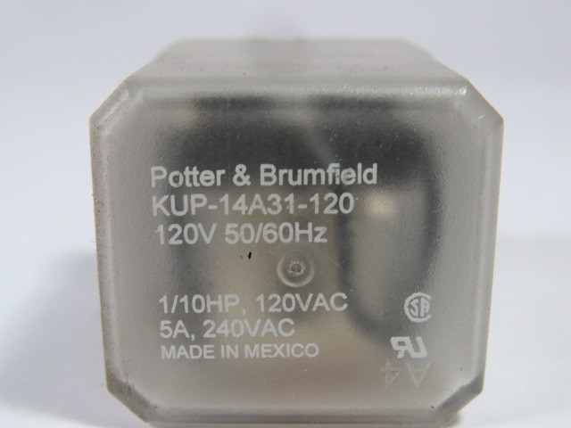 Potter & Brumfield KUP-14A31-120 Relay 120VAC 5A 11-Blade USED