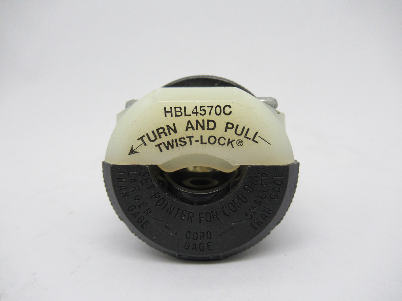 Hubbell HBL4570C Twist Lock Plug 15A 250V 3W 2P USED