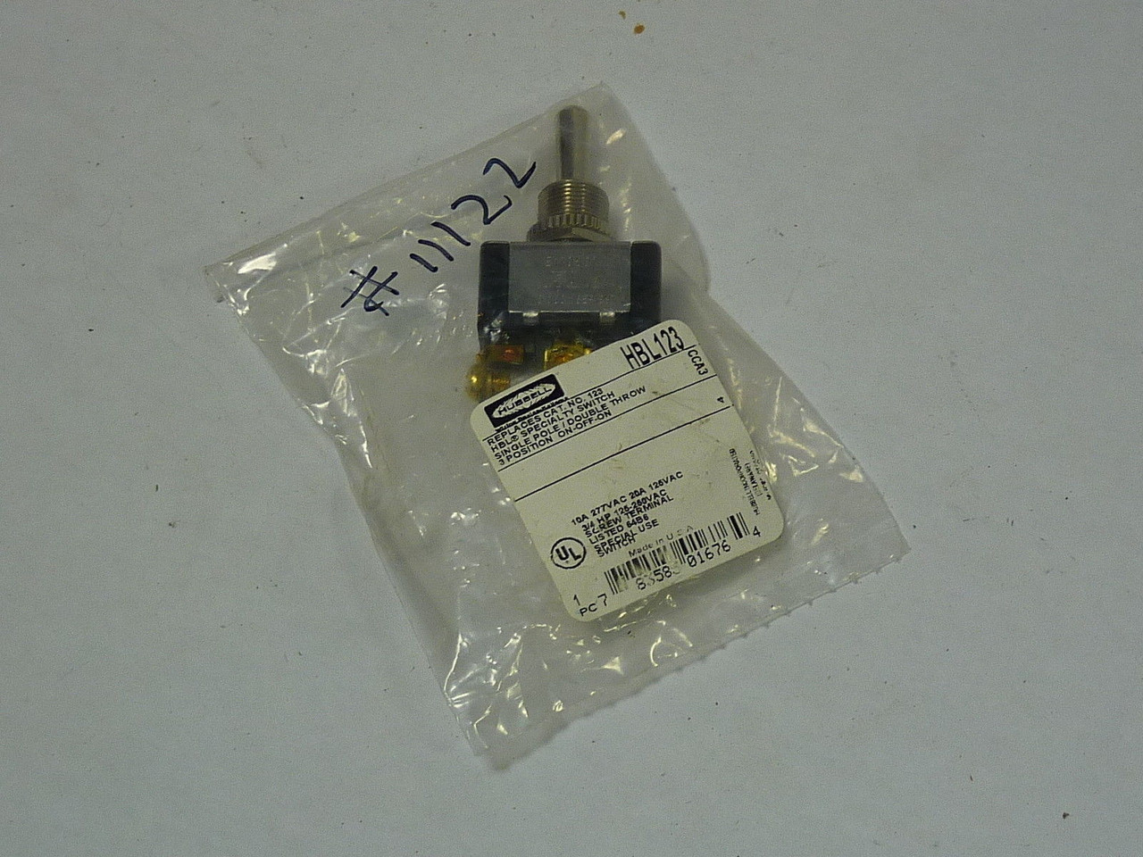 Hubbell HBL123 Panel  SPDT Screw Term ! NEW !