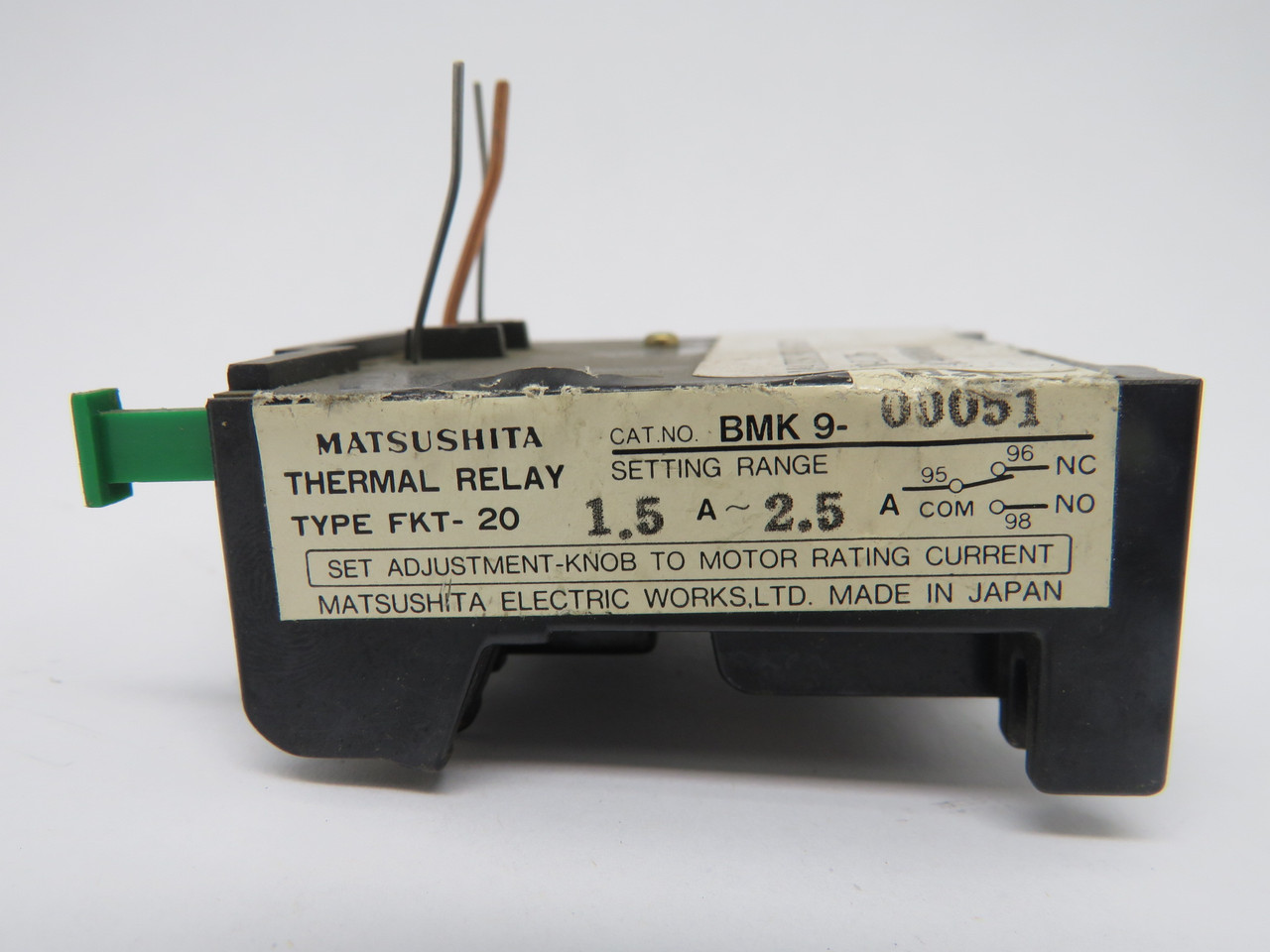 Matsushita FKT-20 BMK9-00051 Thermal Relay 1.5-2.5A USED