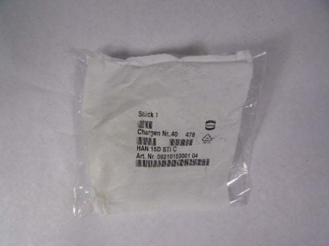 Harting HAN-15D-STI-C 09210153001 Male Insert 10A 250V NWB