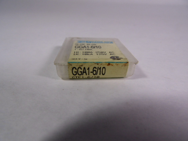 Ferraz Shawmut GGA1-6/10 Slow-Blow Fuse 1-6/10A 250V 5-Pack NEW