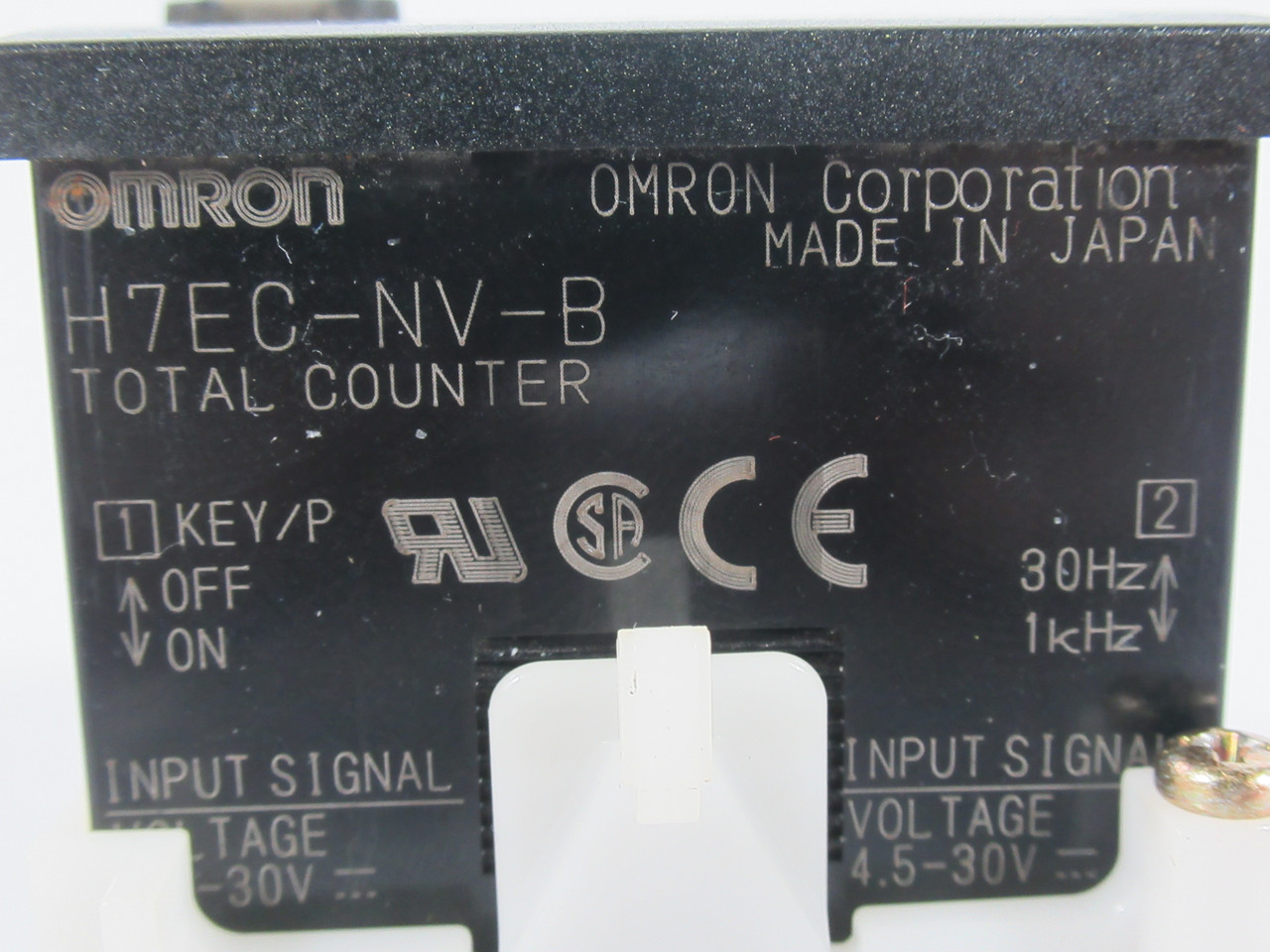 Omron H7EC-NV-B Total Counter 8 Digit 1kHz NEEDS BATTERY USED
