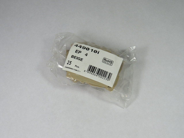 IMO EP-4 Terminal Block End Plate BEIGE 25-Pack ! NWB !